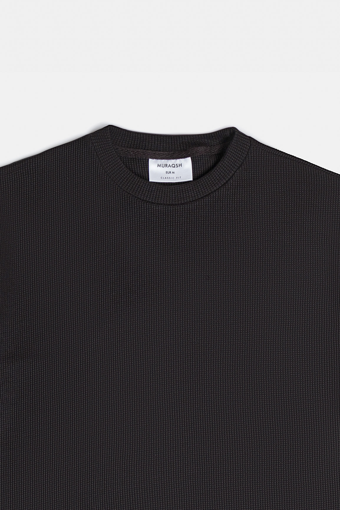Dark Brown Waffle Oversized T-Shirt - Men