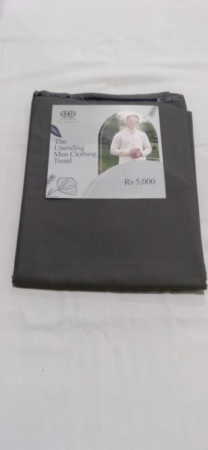 Grace Wash N Wear 4 Meter Charcoal Gray