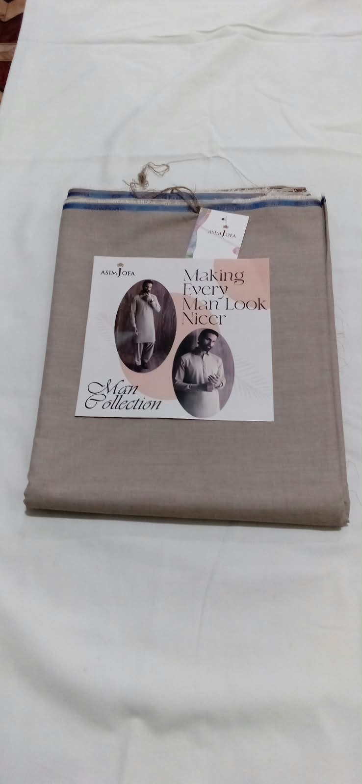 Asim Jofa Wash N Wear 4 Meter Brownish Grey
