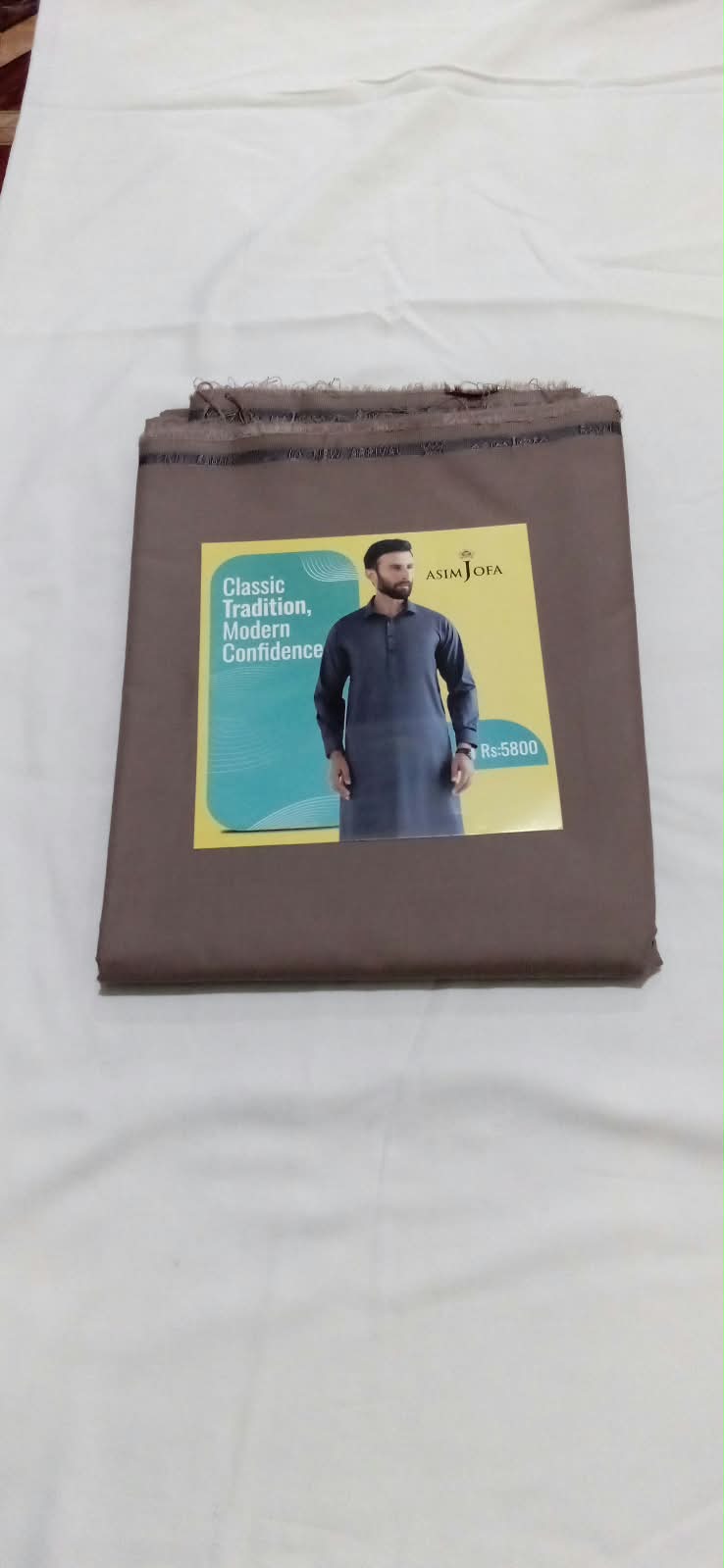 Asim Jofa Wash N Wear 4 Meter Cocoa Brown