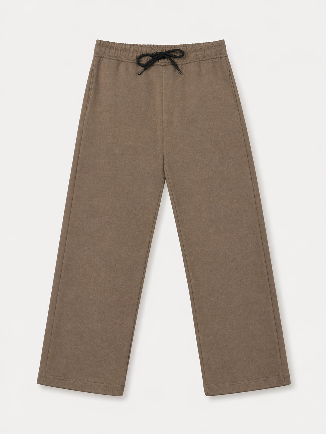 Brown Interlock Straight Fit Trouser  - Men