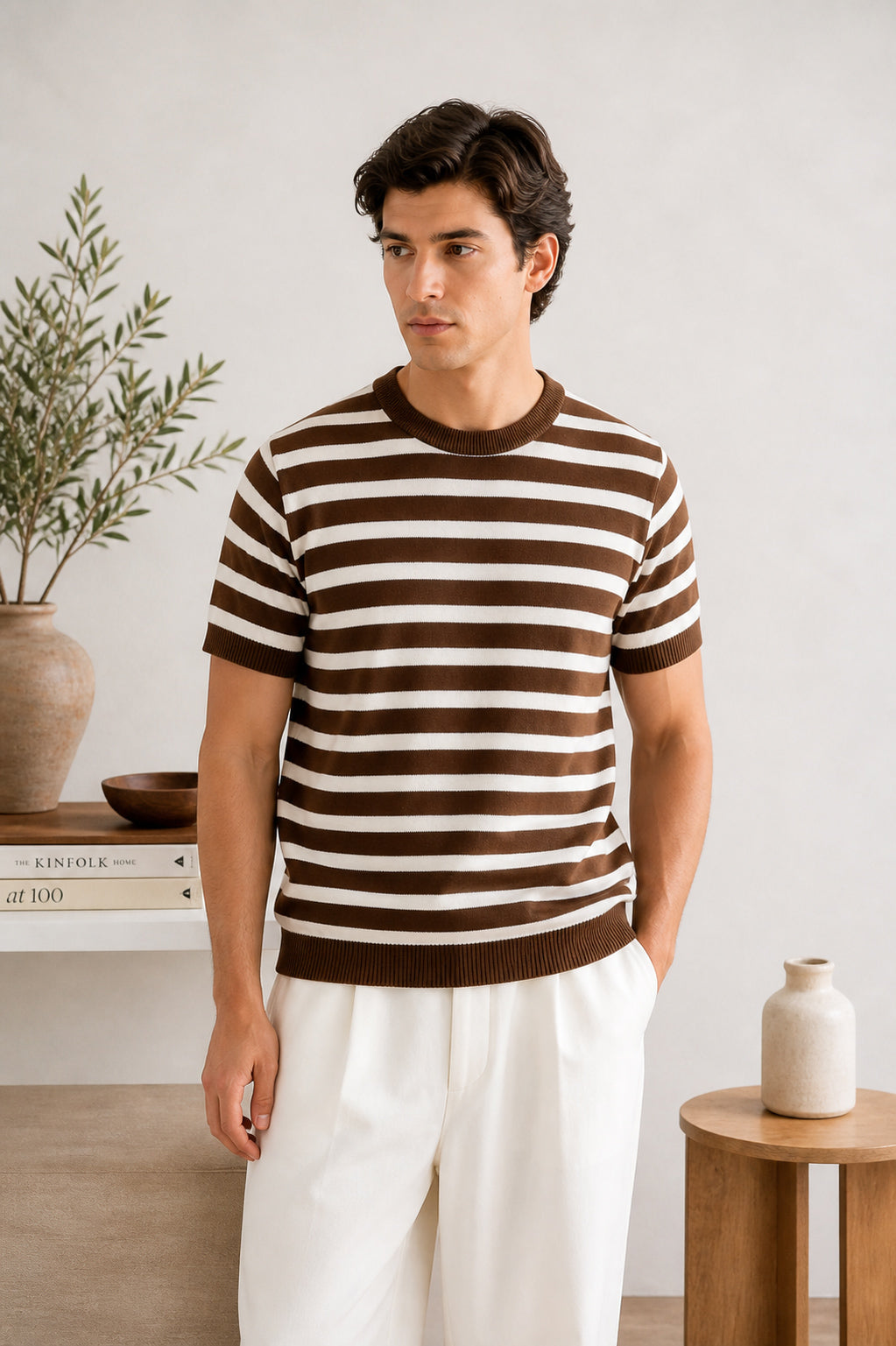 Mocca Brown Heritage Knit Tee