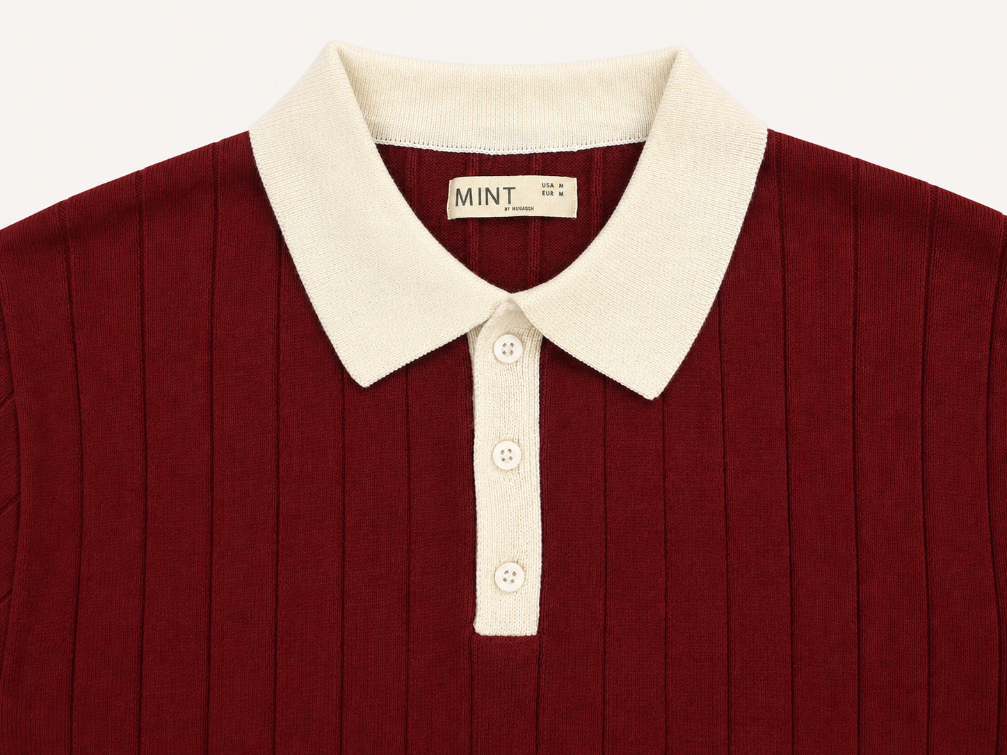 Maroon Classic Contrast Knit Polo