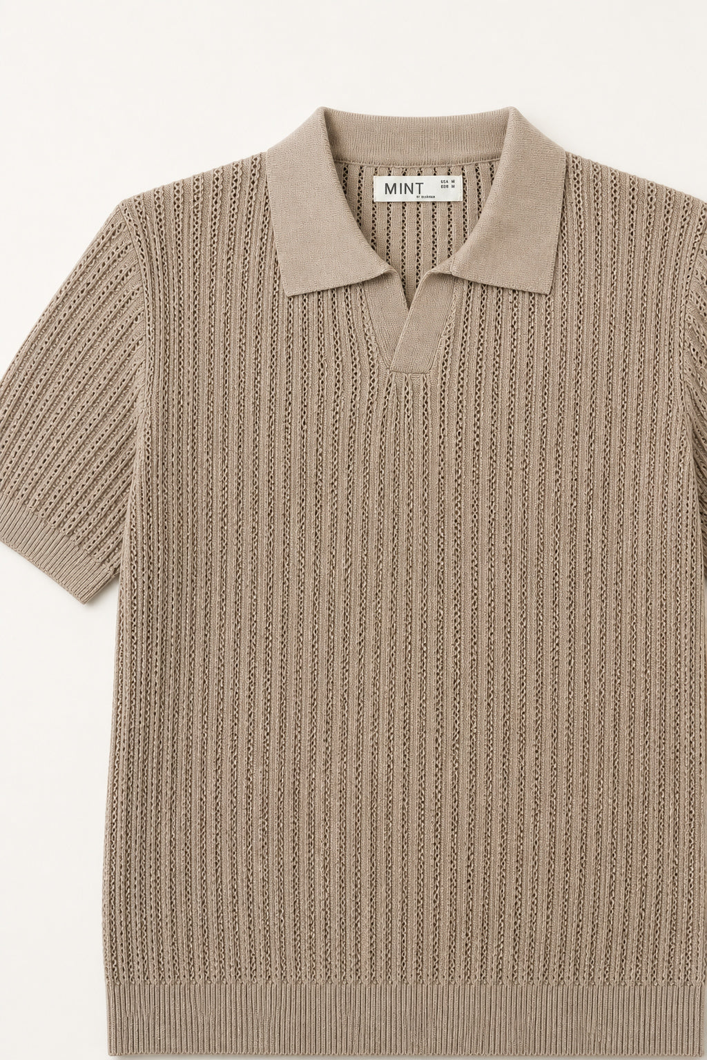 Sandstone Atelier Textured Knit Polo