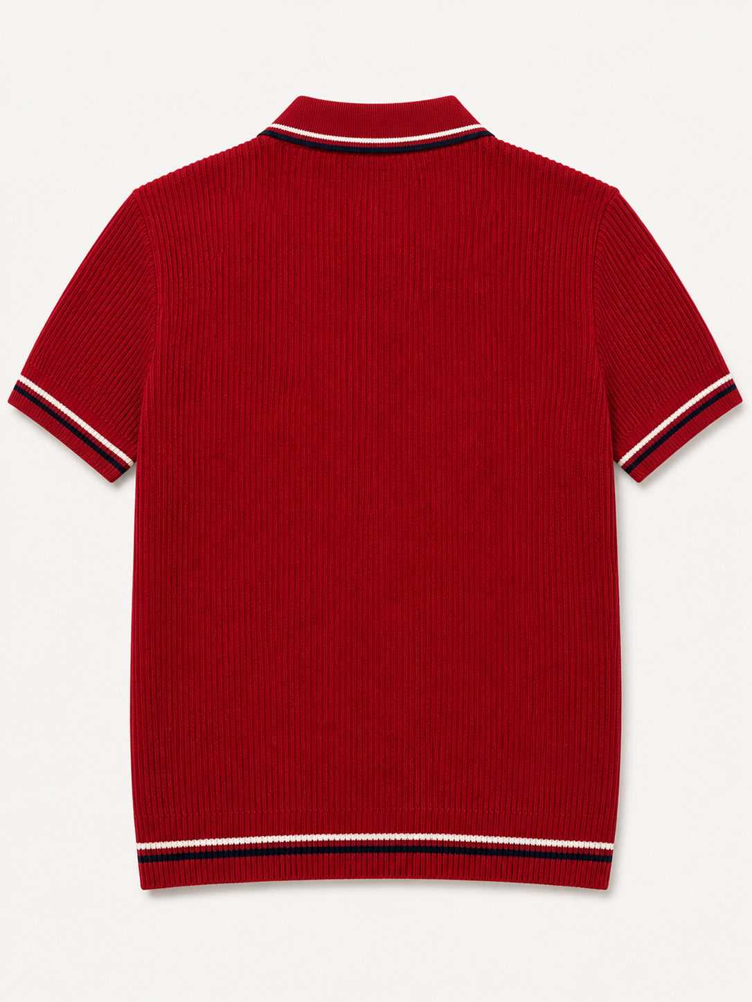 Crimson Riviera Knit Zip Knit Polo