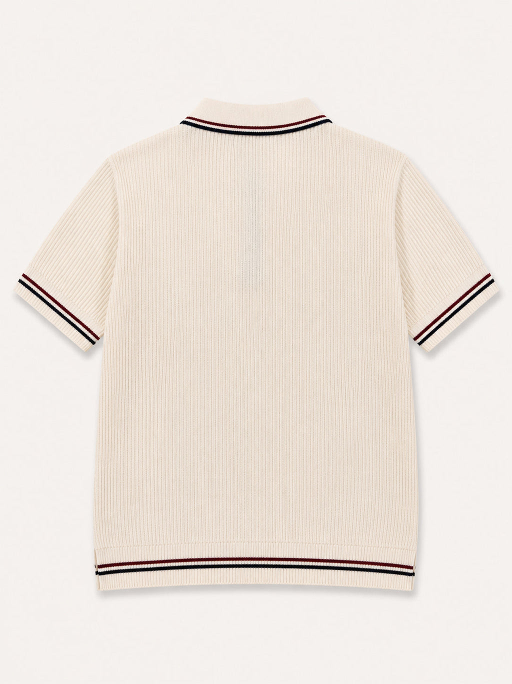 Ecru Riviera Zip Knit Polo