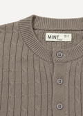 Taupe Heritage Knit Henley