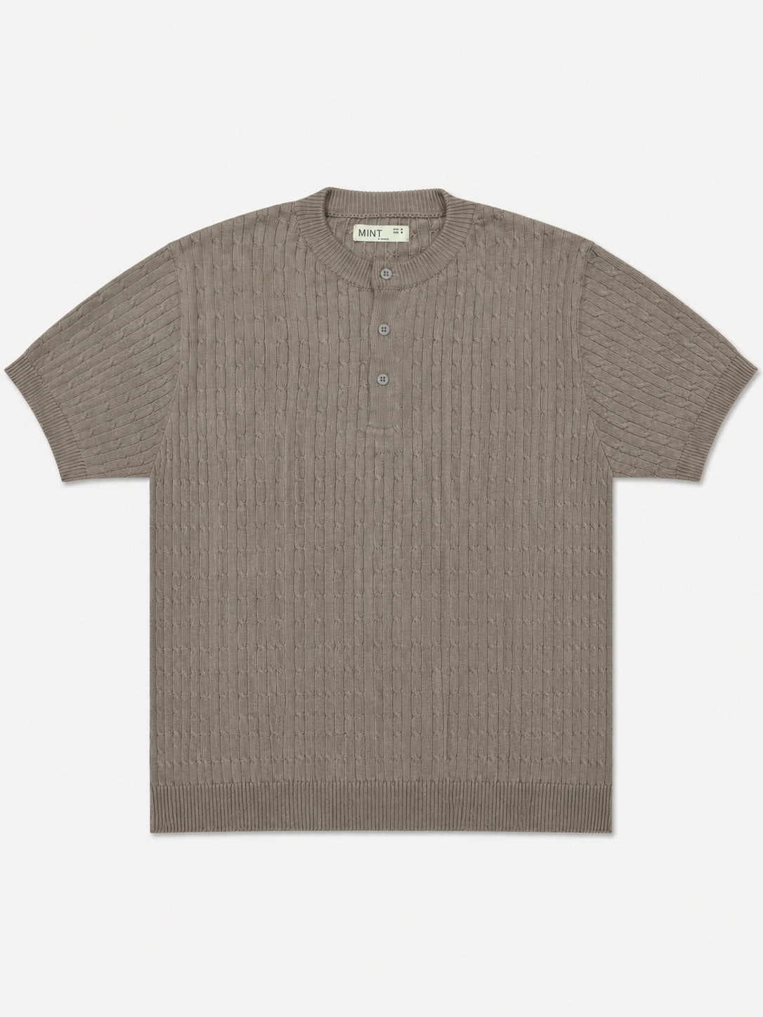 Taupe Heritage Knit Henley