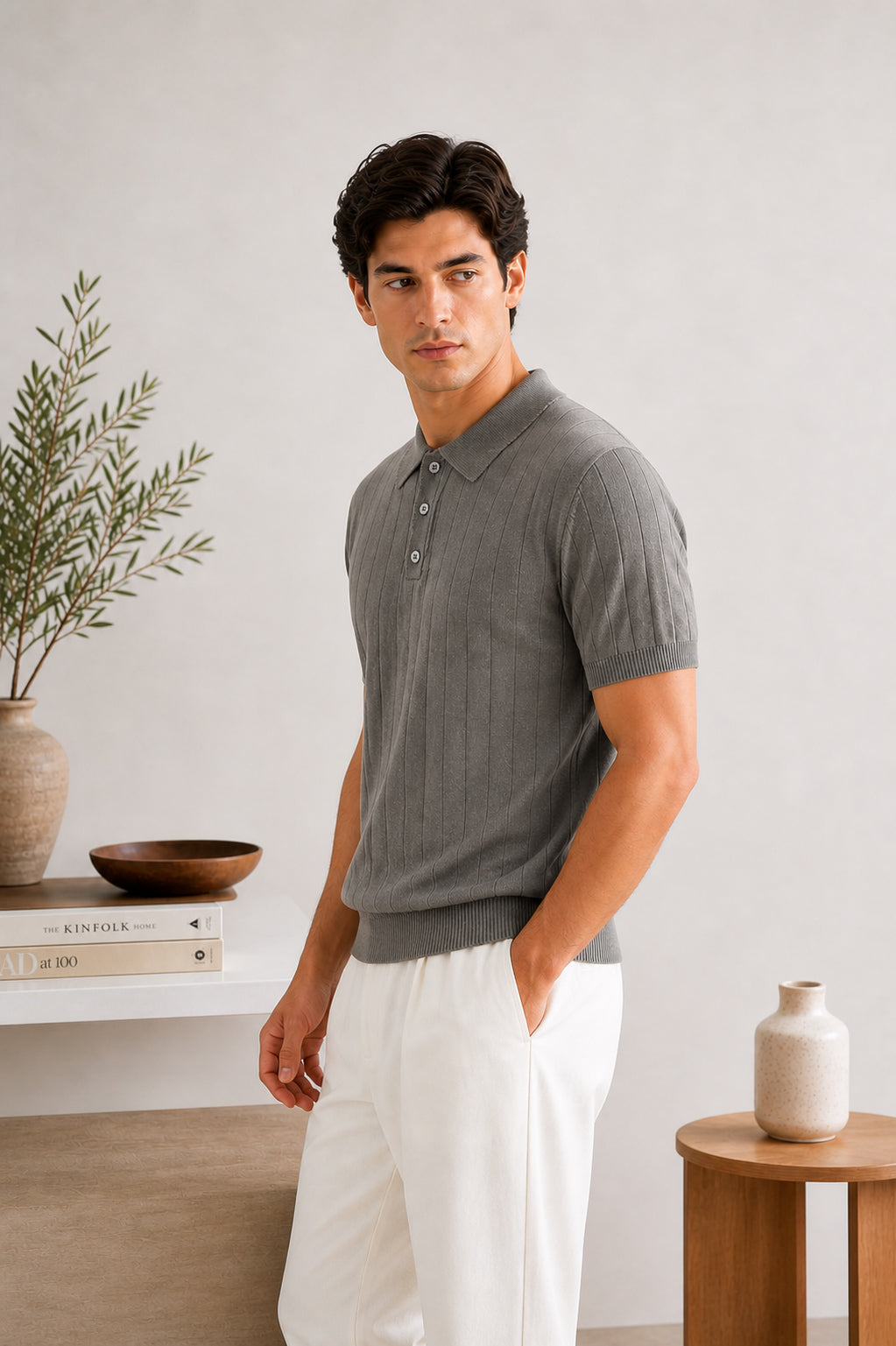 Ash Classic Rib Knit Polo