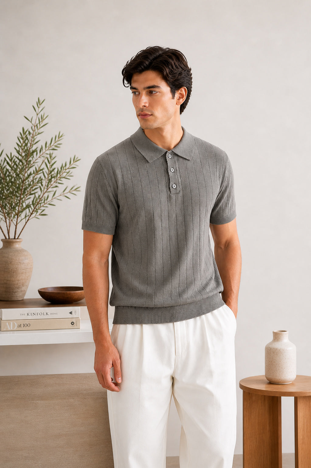 Ash Classic Rib Knit Polo