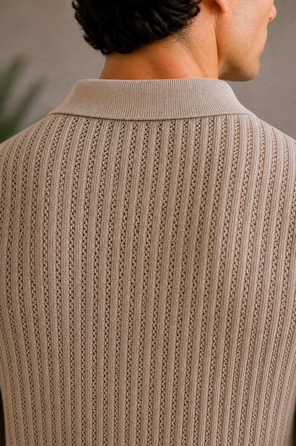 Sandstone Atelier Textured Knit Polo