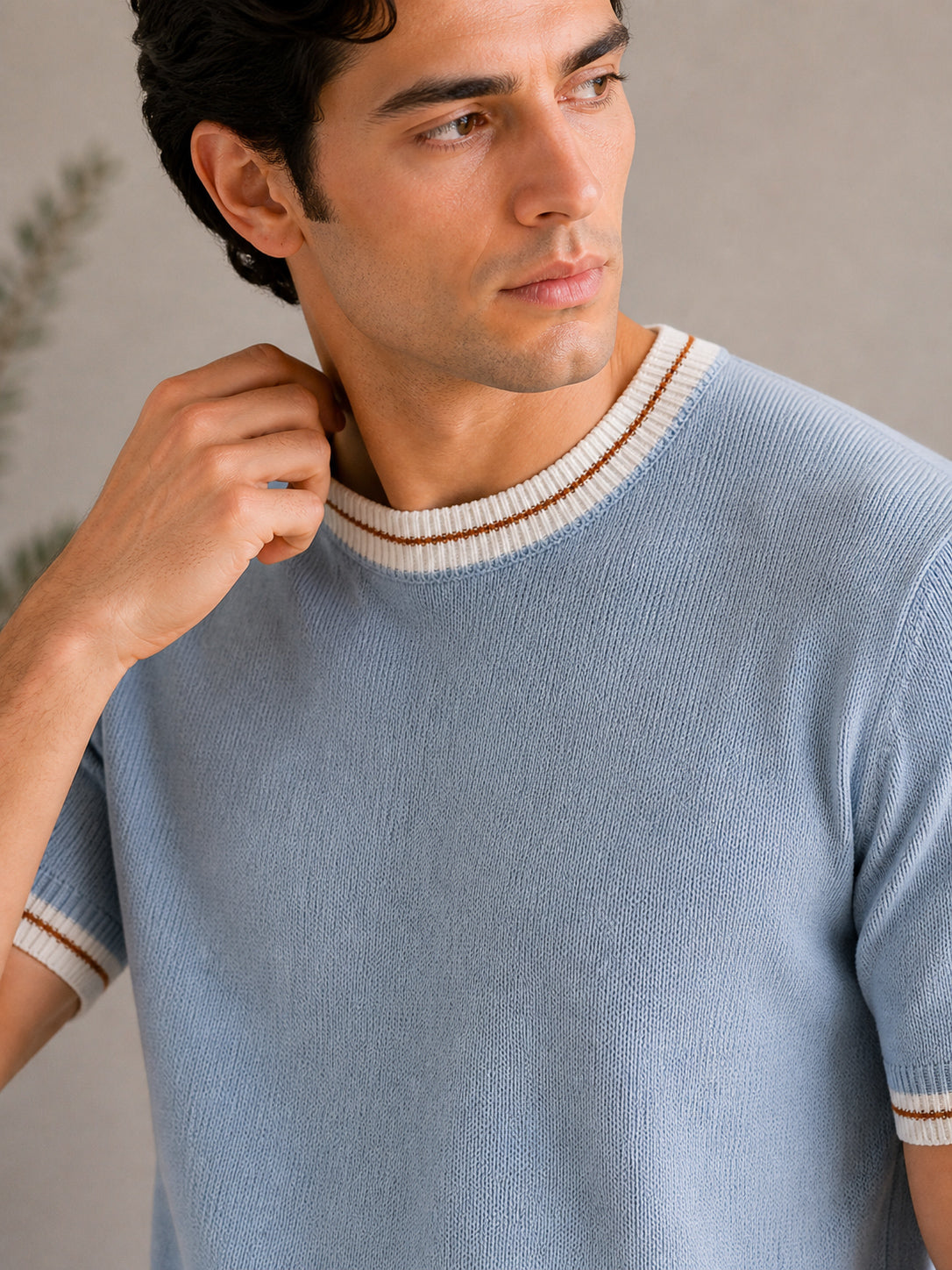 Ice Blue Riviera Knit Tee