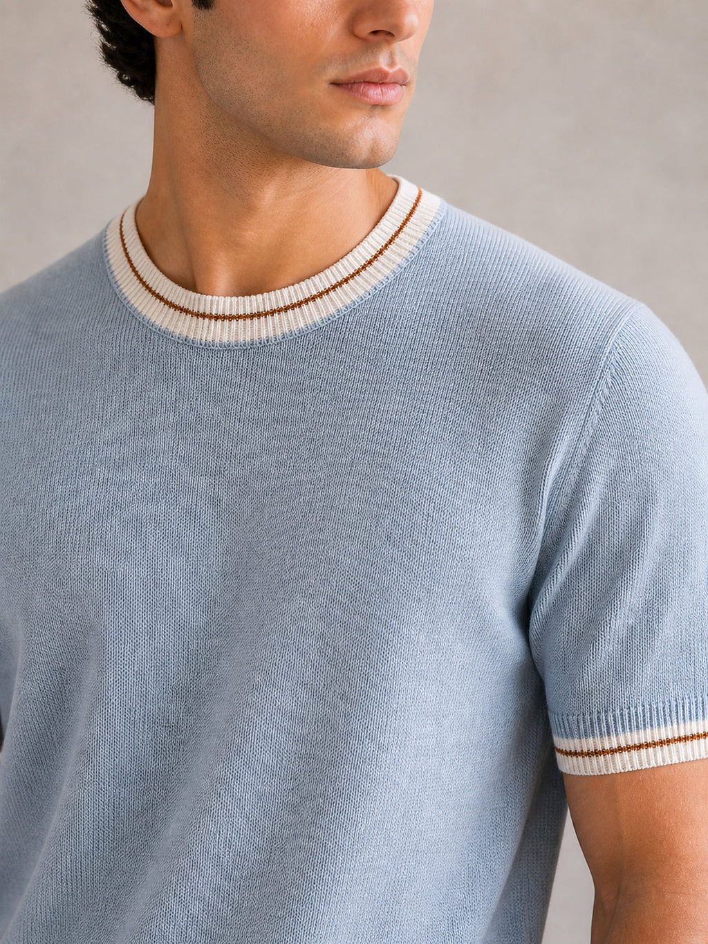 Ice Blue Riviera Knit Tee