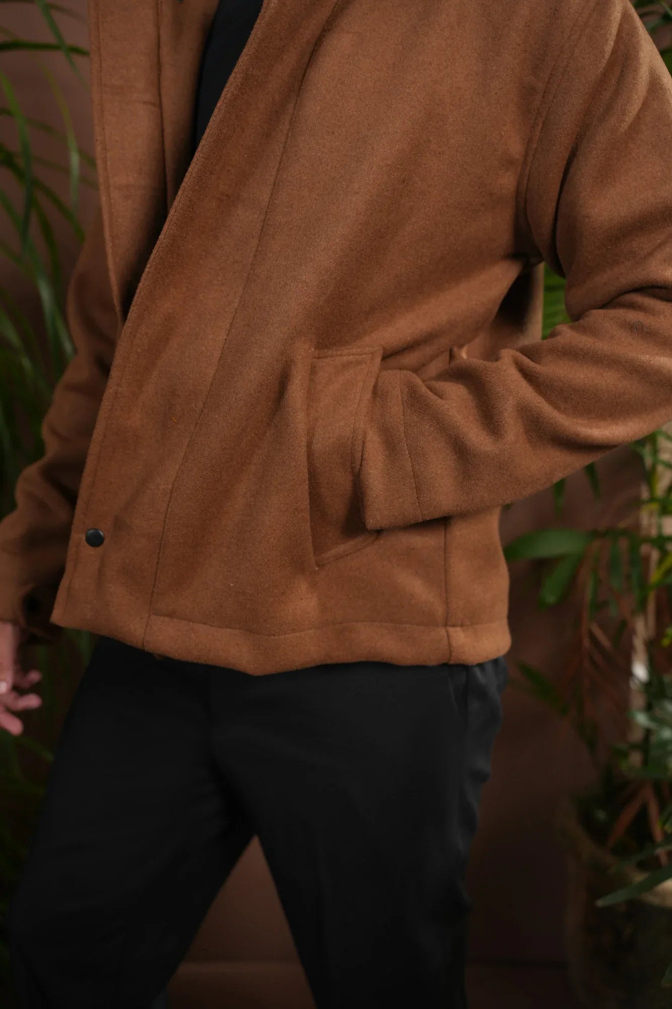 Camel Tailored Wool Coat - Men