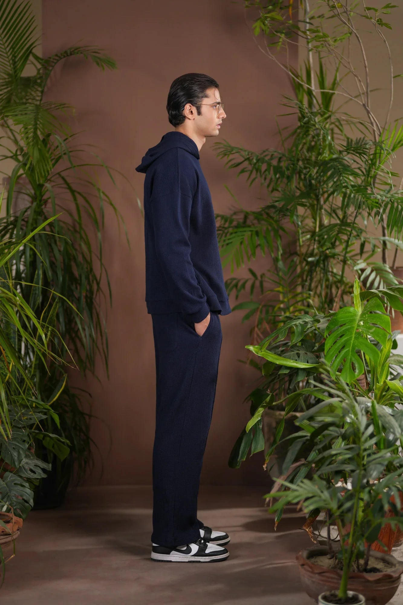 Navy Blue Waffle Coord Set - 2PC - Men