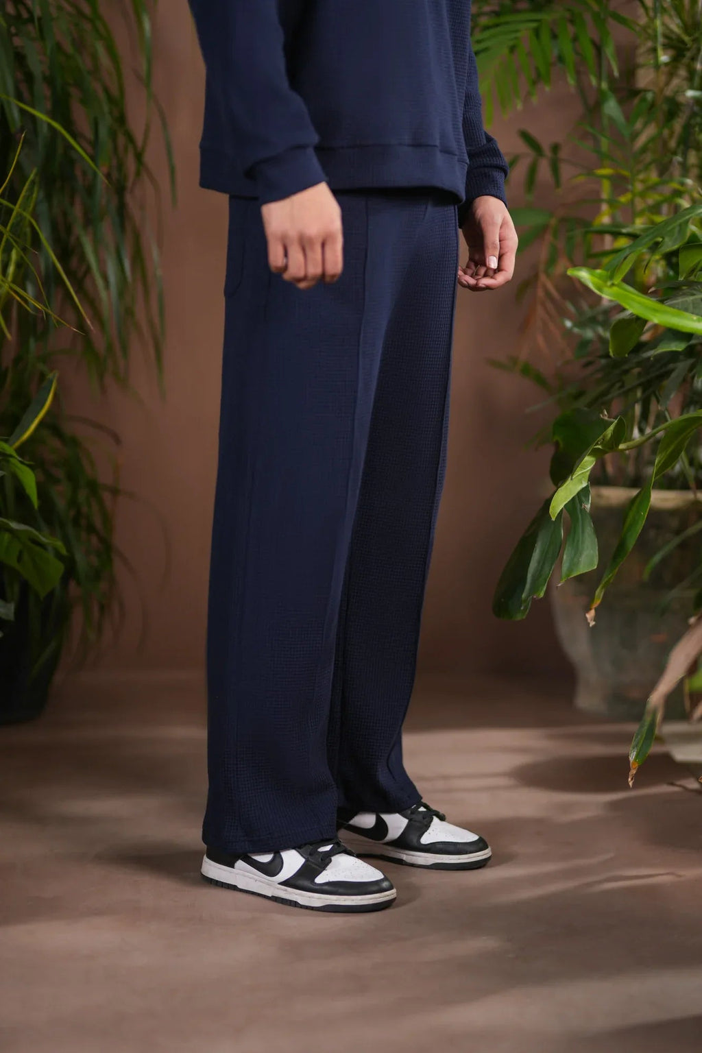 Navy Blue Waffle Coord Set - 2PC - Men