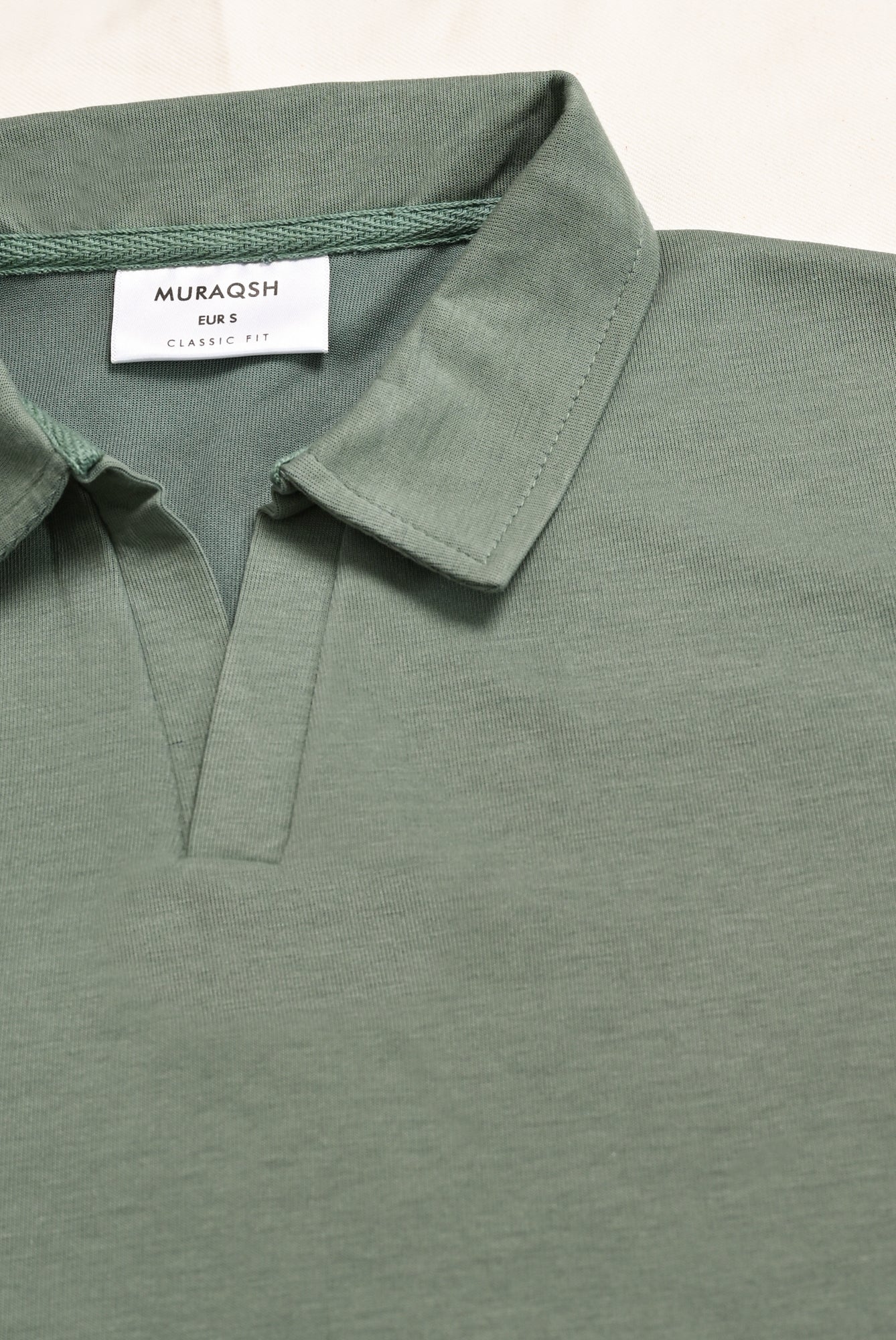 Sea Green Interlock Johnny Collar Polo - Smart Fit - Men