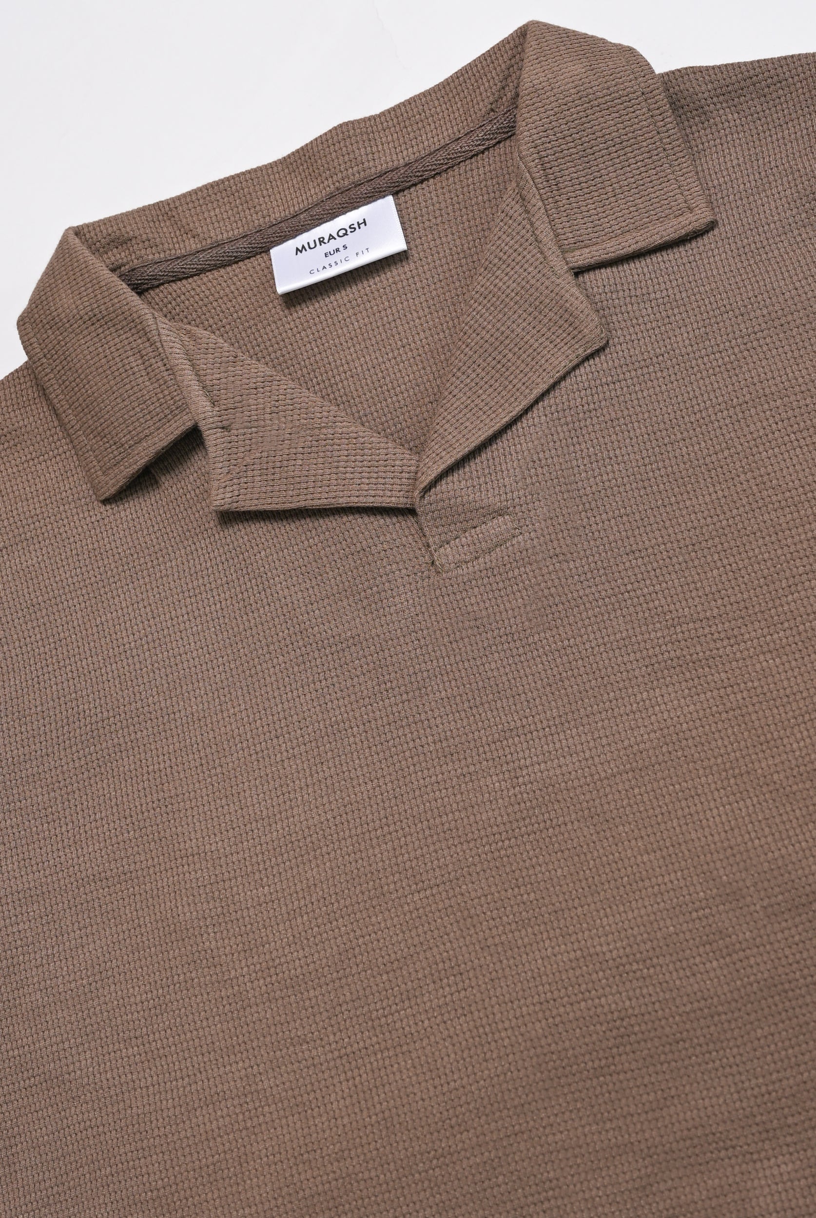 Light Brown Waffle Revere Polo - Smart Fit - Men