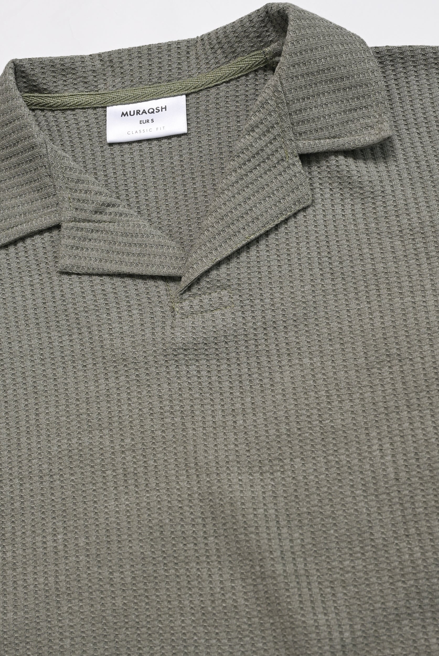 Olive Waffle Revere Polo - Smart Fit - Men