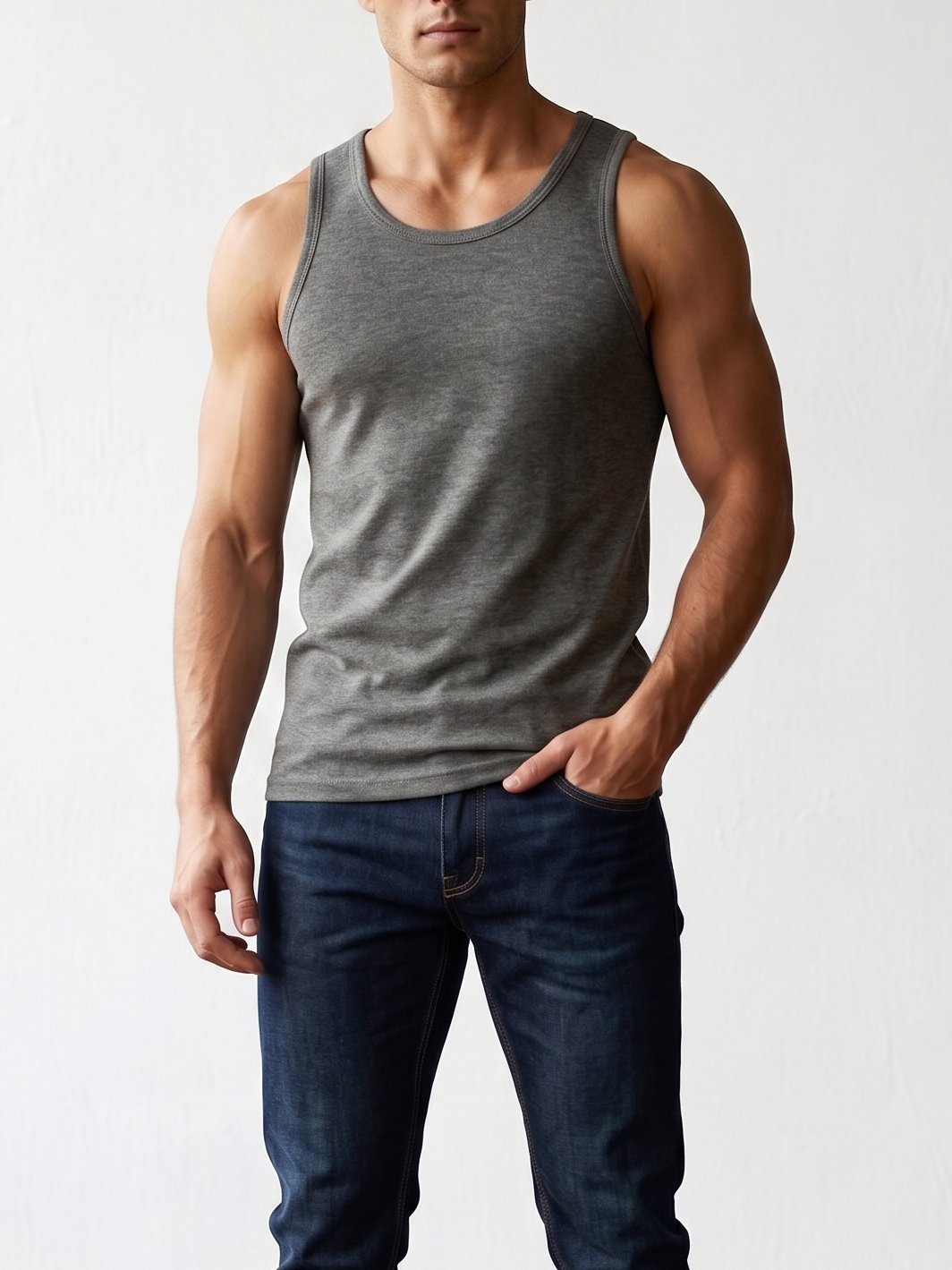 Grey Sando Top - Men