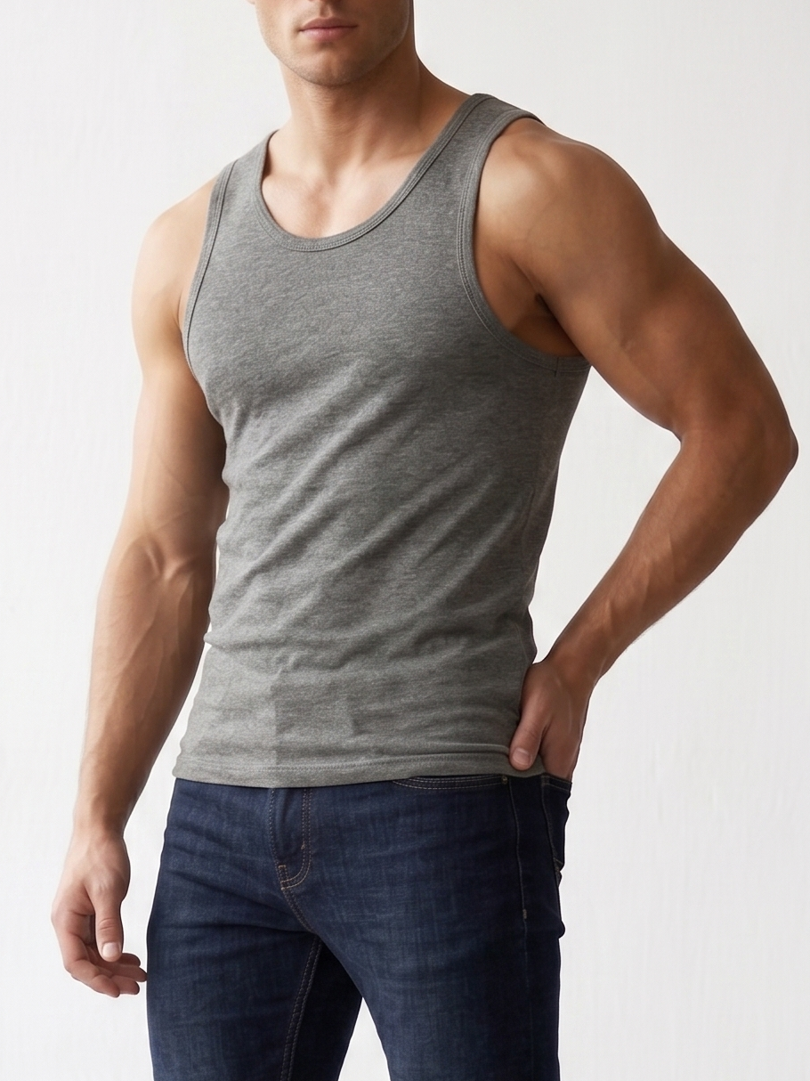 Grey Sando Top - Men