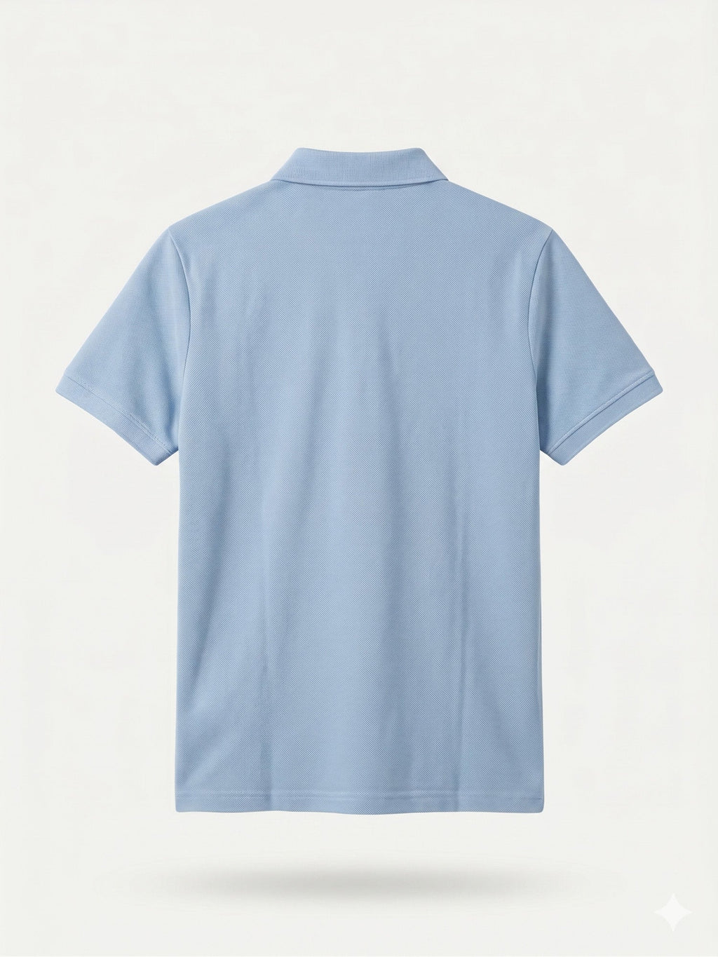 Sky Blue Basic Zipper Polo - Smart Fit- Men