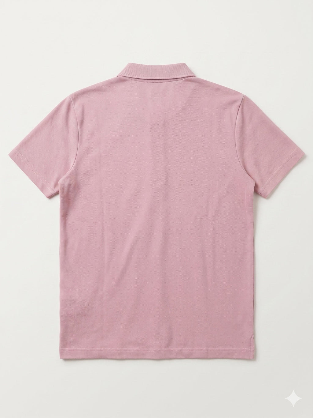 Light Pink Basic Zipper Polo - Smart Fit- Men