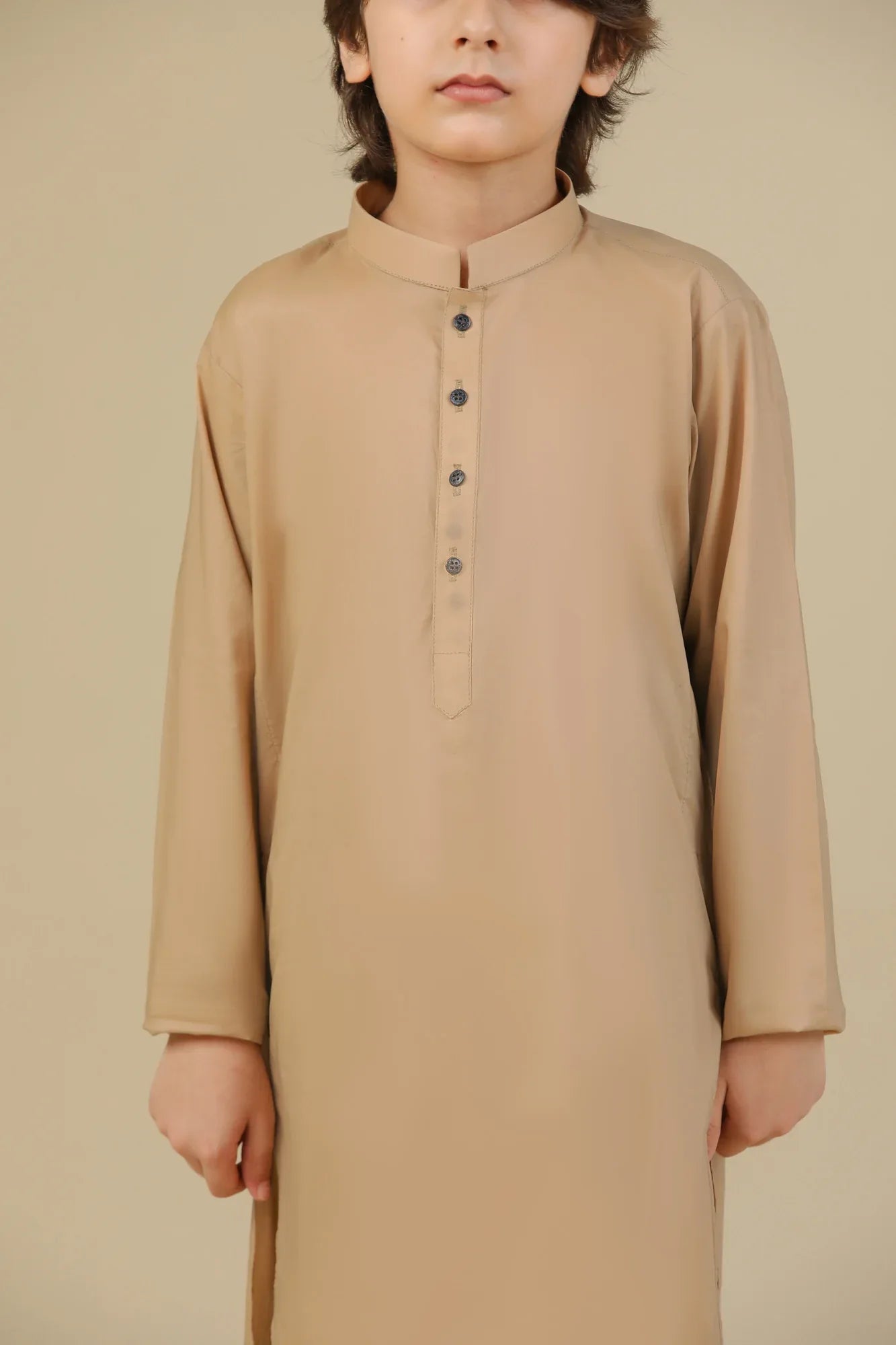 Camel Soft Cotton Kurta Trouser - Kids