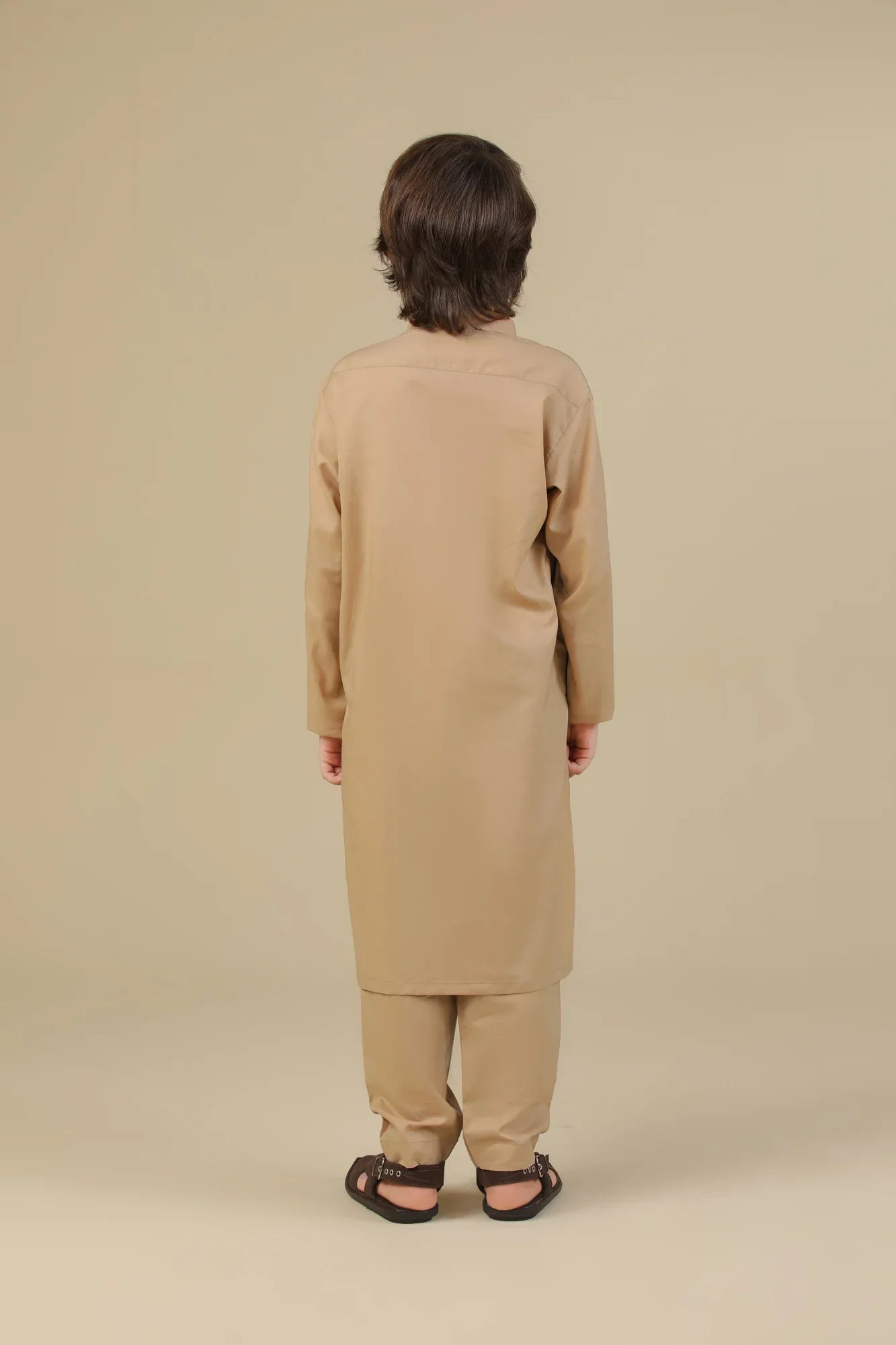 Camel Soft Cotton Kurta Trouser - Kids