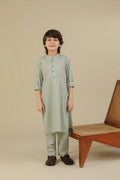 Mint Soft Cotton Kurta Trouser - Kids