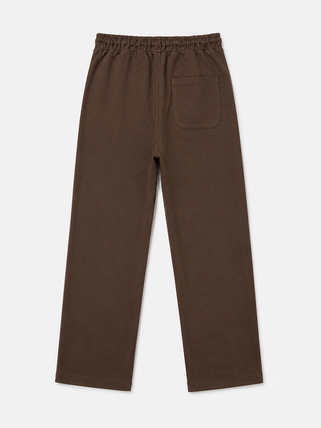 Chocolate Brown Jersey Straight Fit Trouser  - Men