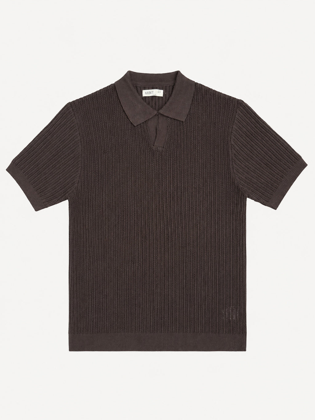 Dark Brown Riviera Knit Polo