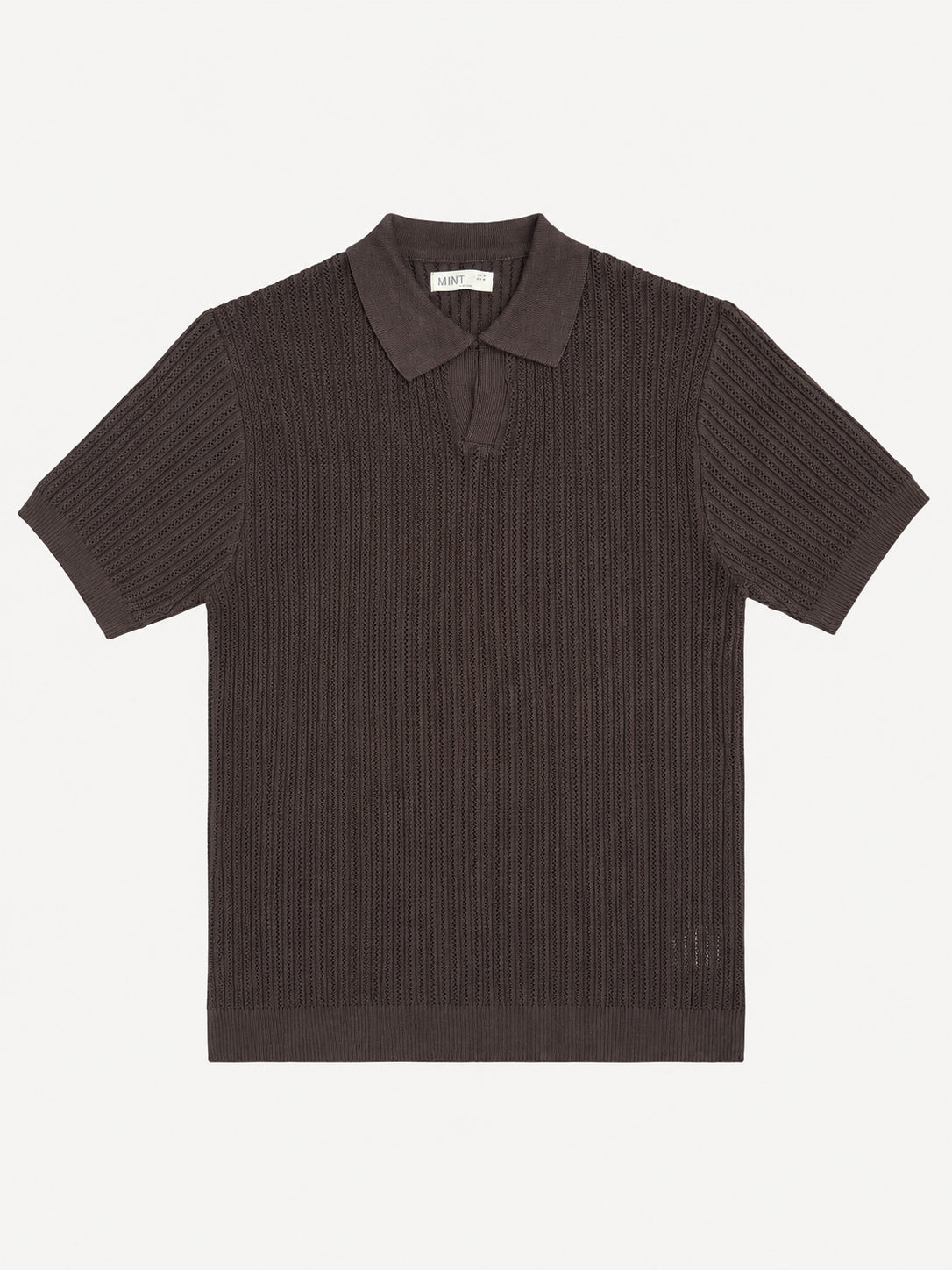 Dark Brown Riviera Knit Polo