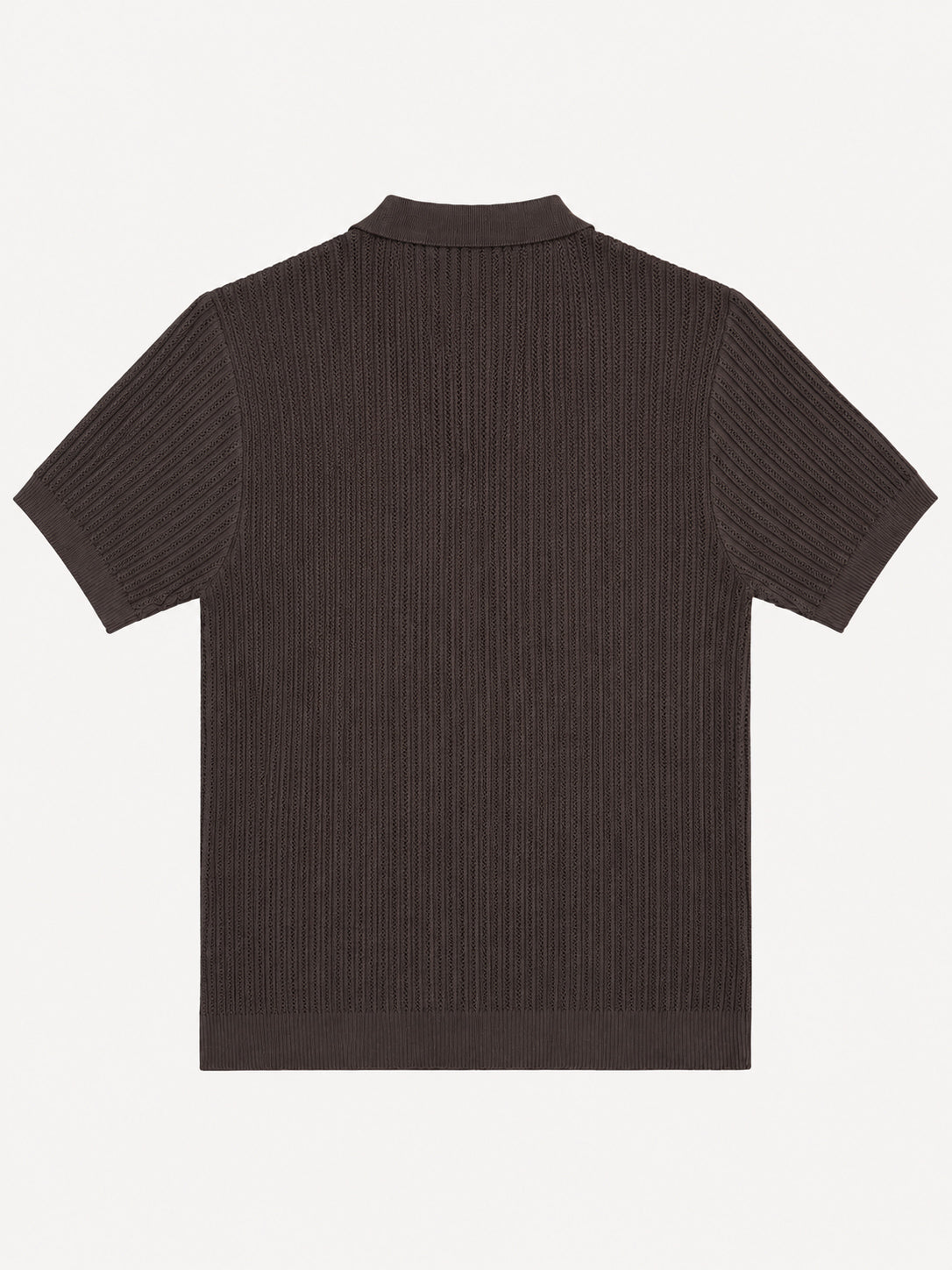 Dark Brown Riviera Knit Polo