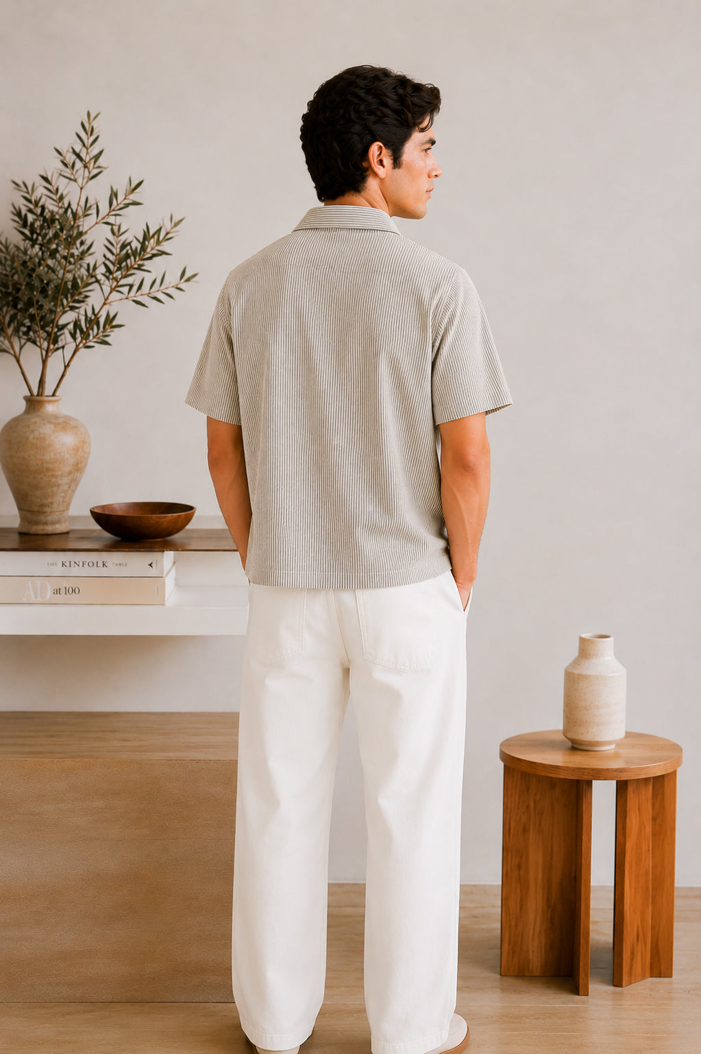 Off White Striper Boxy Revere Button Down - Men
