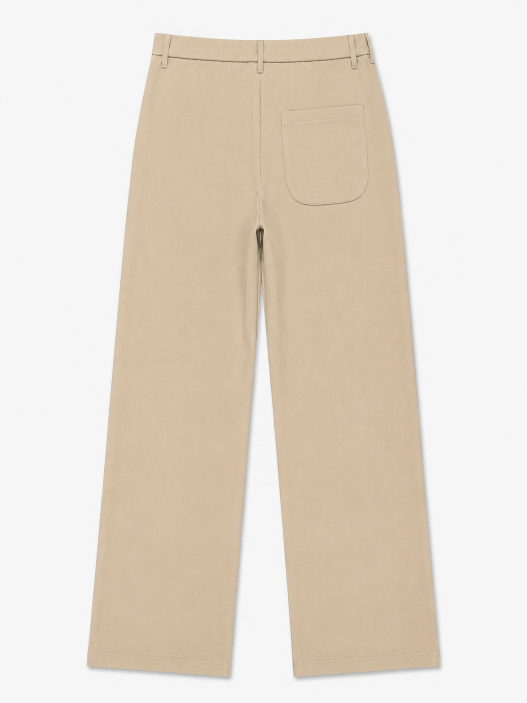 Beige Interlock Straight Fit Pants  - Men