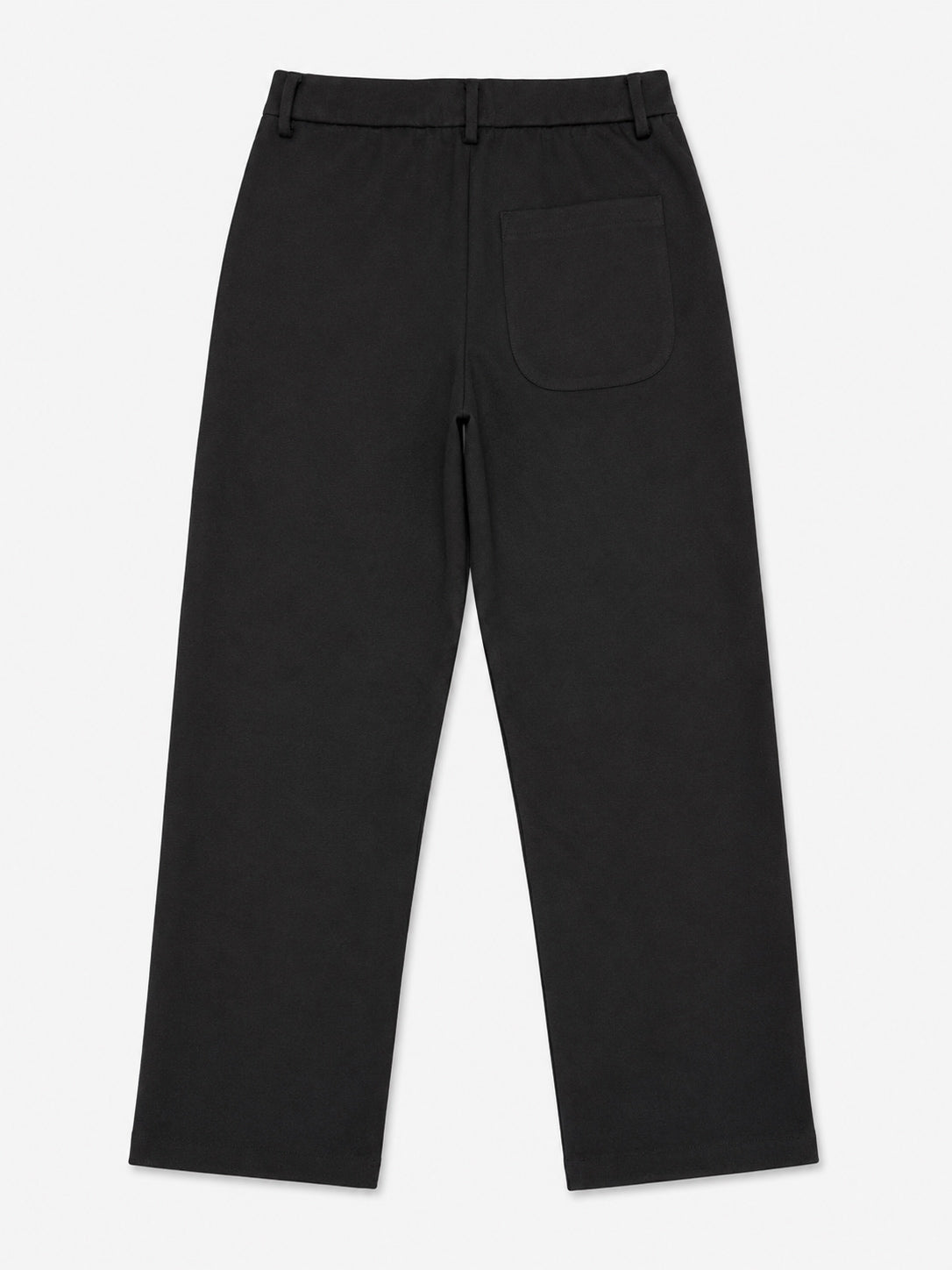 Black Interlock Straight Fit Pants  - Men