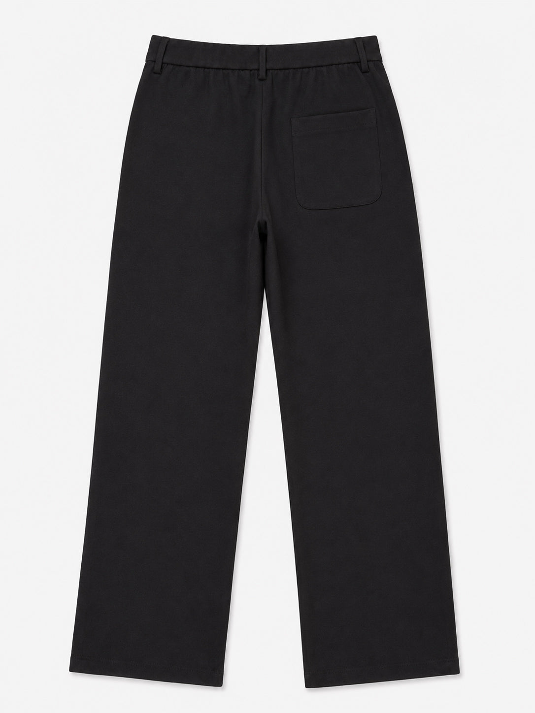 Black Interlock Straight Fit Pants  - Men
