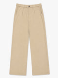 Beige Interlock Straight Fit Pants  - Men