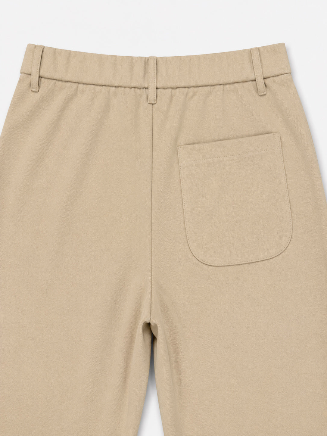 Beige Interlock Straight Fit Pants  - Men