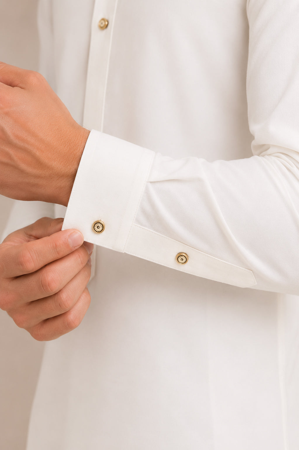 White French Collar Kameez Shalwar - Men