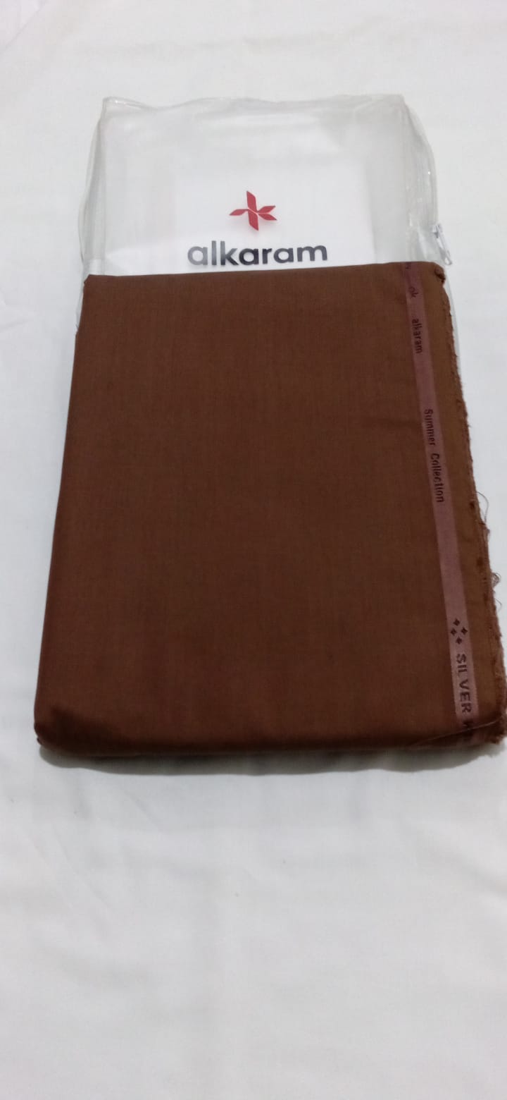 Al Karam Wash N Wear 4 Meter Reddish Brown