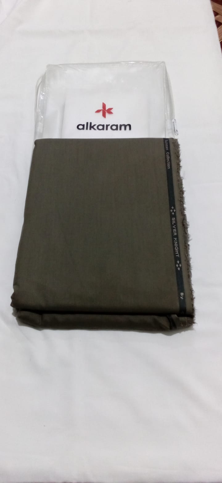 Al Karam Wash N Wear 4 Meter Mehndi green