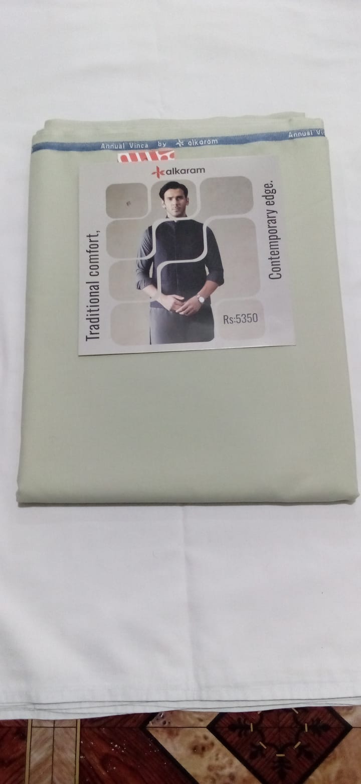 Al Karam Wash N Wear 4 Meter Pistachu Green
