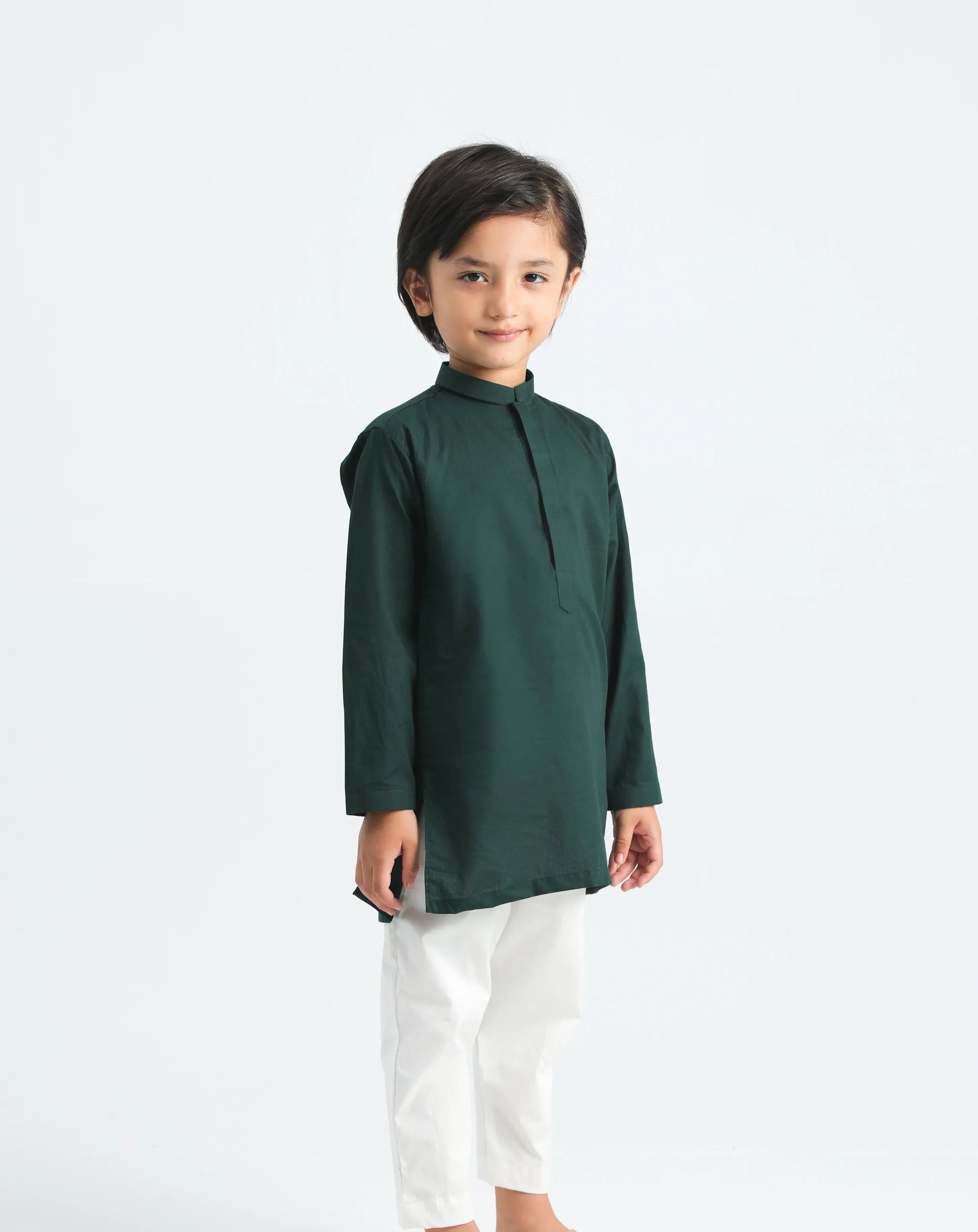 Pine Cotton Kurta Trouser - Kids